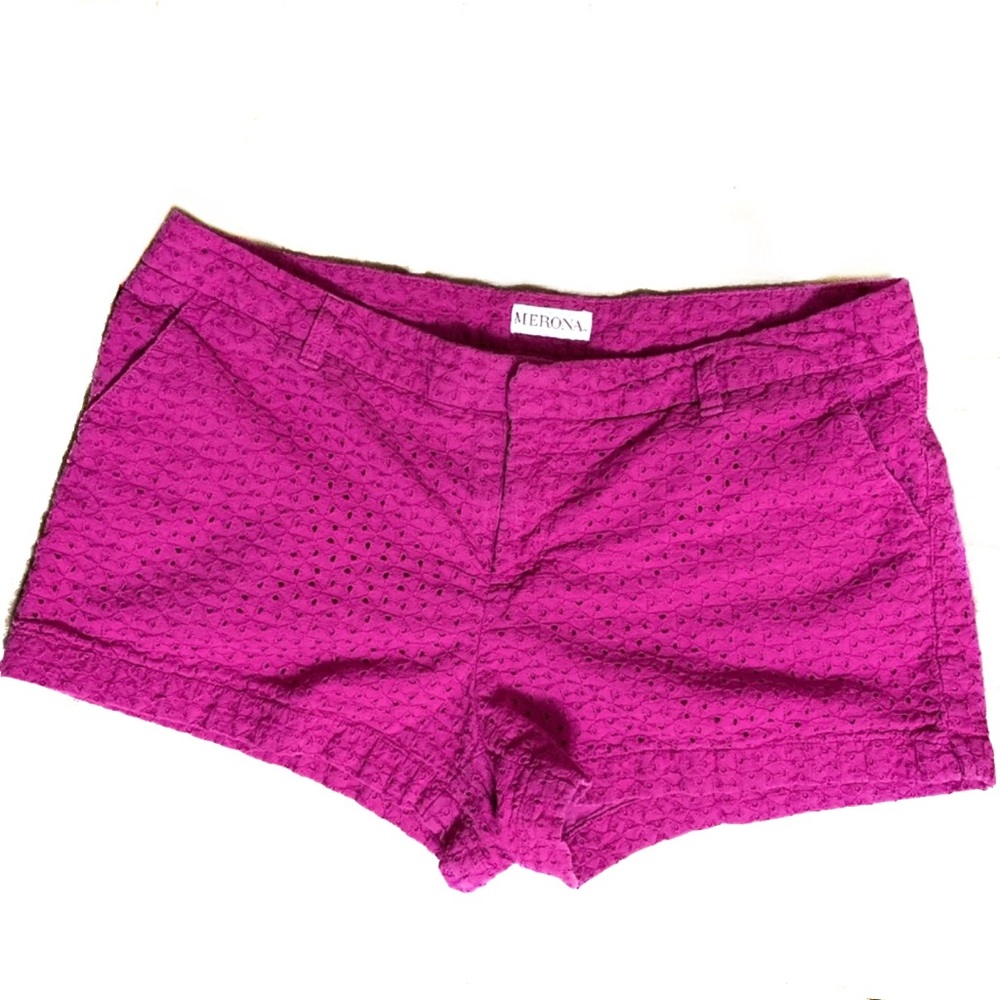 Merona Pink Eyelet Lace Overlay Shorts